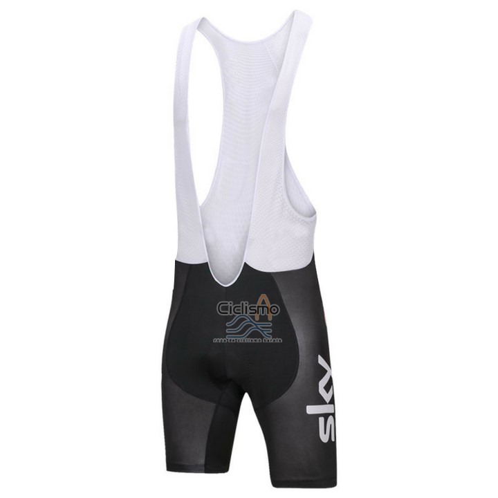 Sky Ropa Ciclismo Culotte Corto 2018 Mangas Cortas Blanco y Azul